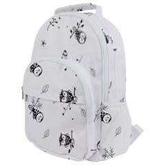 Wise And Big Eyes Rounded Multi Pocket Backpack by WensdaiAmbrose