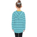 Cute Flowers Vines Pattern Pastel Turquoise Kids  Double Breasted Button Coat View2