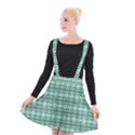 Cute Flowers Vines Pattern Pastel Green Suspender Skater Skirt View1