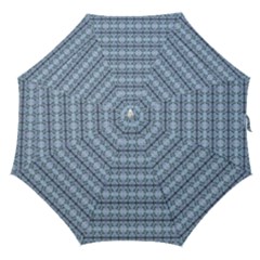 Cute Flowers Pattern Pastel Blue Straight Umbrellas by BrightVibesDesign