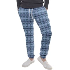 Cute Flowers Pattern Pastel Blue Men s Jogger Sweatpants