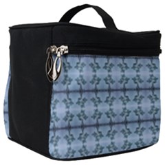 Cute Flowers Pattern Pastel Blue Make Up Travel Bag (big) by BrightVibesDesign