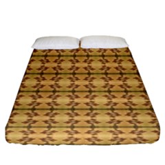 Cute Flowers Pattern Yellow Fitted Sheet (king Size) by BrightVibesDesign