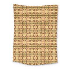 Cute Flowers Pattern Yellow Medium Tapestry by BrightVibesDesign