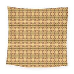 Cute Flowers Pattern Yellow Square Tapestry (large) by BrightVibesDesign