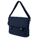 Argyle Dark Purple Black Pattern Buckle Messenger Bag View2