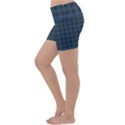 Argyle Dark Purple Black Pattern Lightweight Velour Yoga Shorts View2