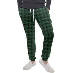 Argyle Dark Green Brown Pattern Men s Jogger Sweatpants