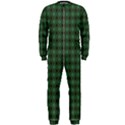 Argyle Dark Green Brown Pattern OnePiece Jumpsuit (Men)  View1