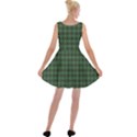 Argyle Dark Green Brown Pattern Velvet Skater Dress View2