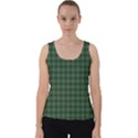 Argyle Dark Green Brown Pattern Velvet Tank Top View1