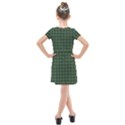 Argyle Dark Green Brown Pattern Kids  Cross Web Dress View2