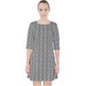 Ornate Oval Pattern Grey Black White Pocket Dress View1