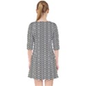 Ornate Oval Pattern Grey Black White Pocket Dress View2