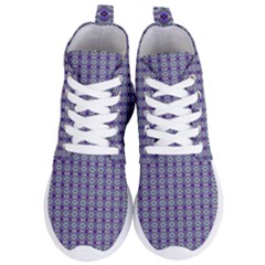 Ornate Oval Pattern Purple Green Women s Lightweight High Top Sneakers by BrightVibesDesign