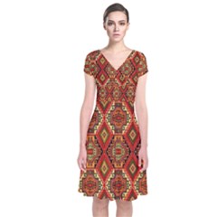 Rp 6 Short Sleeve Front Wrap Dress by ArtworkByPatrick