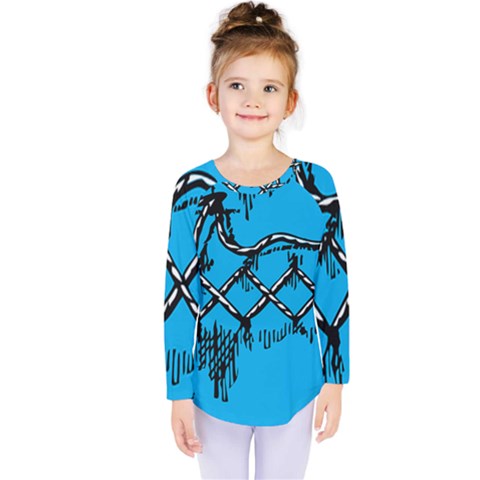 Cross-stitched Kids  Long Sleeve Tee by WensdaiAmbrose