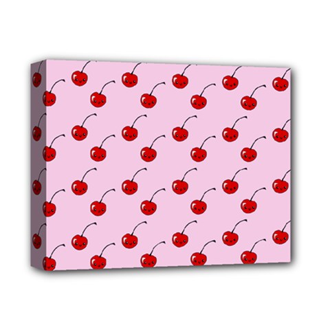 Kawaii Cherries Red Pattern Deluxe Canvas 14  X 11  (stretched) by snowwhitegirl