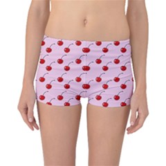 Kawaii Cherries Red Pattern Boyleg Bikini Bottoms by snowwhitegirl