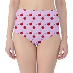 Kawaii Cherries Red Pattern Classic High-waist Bikini Bottoms by snowwhitegirl