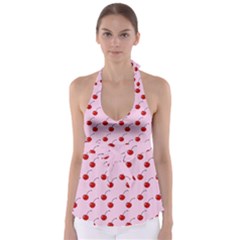 Kawaii Cherries Red Pattern Babydoll Tankini Top by snowwhitegirl