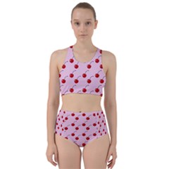 Kawaii Cherries Red Pattern Racer Back Bikini Set by snowwhitegirl