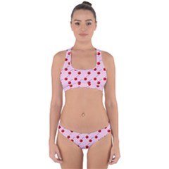 Kawaii Cherries Red Pattern Cross Back Hipster Bikini Set by snowwhitegirl