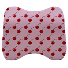 Kawaii Cherries Red Pattern Velour Head Support Cushion by snowwhitegirl