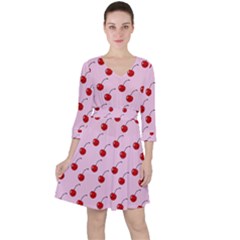 Kawaii Cherries Red Pattern Ruffle Dress by snowwhitegirl