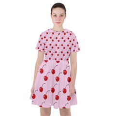 Kawaii Cherries Red Pattern Sailor Dress by snowwhitegirl