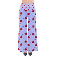 Kawaii Cherries Blue Pattern So Vintage Palazzo Pants by snowwhitegirl