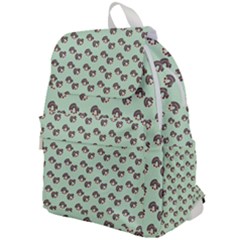 Kawaii Dougnut Green Pattern Top Flap Backpack by snowwhitegirl