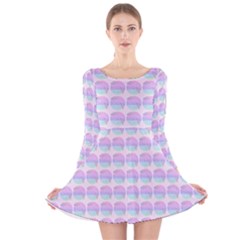 Umbrella Mandala Pattern Long Sleeve Velvet Skater Dress