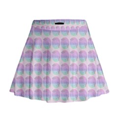 Umbrella Mandala Pattern Mini Flare Skirt