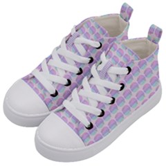 Umbrella Mandala Pattern Kids  Mid-top Canvas Sneakers by snowwhitegirl