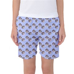 Kawaii Dougnut Blue Pattern Women s Basketball Shorts by snowwhitegirl