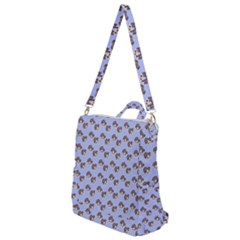 Kawaii Dougnut Blue Pattern Crossbody Backpack by snowwhitegirl