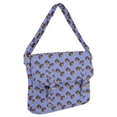 Kawaii Dougnut Blue Pattern Buckle Messenger Bag by snowwhitegirl