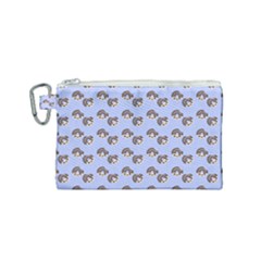 Kawaii Dougnut Blue Pattern Canvas Cosmetic Bag (small) by snowwhitegirl