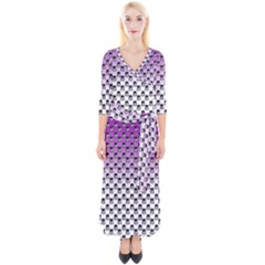 Forest Girl Gradient Purple Quarter Sleeve Wrap Maxi Dress by snowwhitegirl