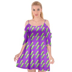 Ice Freeze Purple Pattern Cutout Spaghetti Strap Chiffon Dress by snowwhitegirl