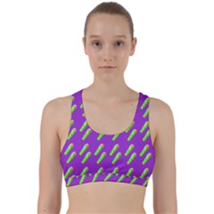 Ice Freeze Purple Pattern Back Weave Sports Bra by snowwhitegirl