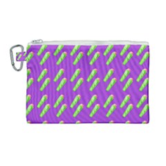 Ice Freeze Purple Pattern Canvas Cosmetic Bag (large) by snowwhitegirl