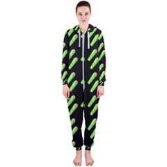 Ice Freeze Black Pattern Hooded Jumpsuit (ladies)  by snowwhitegirl