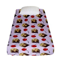 Doll And Cherries Pattern Fitted Sheet (single Size) by snowwhitegirl