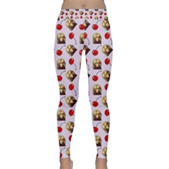 Doll And Cherries Pattern Classic Yoga Leggings by snowwhitegirl