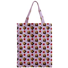 Doll And Cherries Pattern Zipper Classic Tote Bag by snowwhitegirl