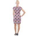 Doll And Cherries Pattern Cap Sleeve Bodycon Dress View2