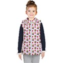 Doll And Cherries Pattern Kids  Hooded Puffer Vest View1