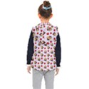 Doll And Cherries Pattern Kids  Hooded Puffer Vest View2